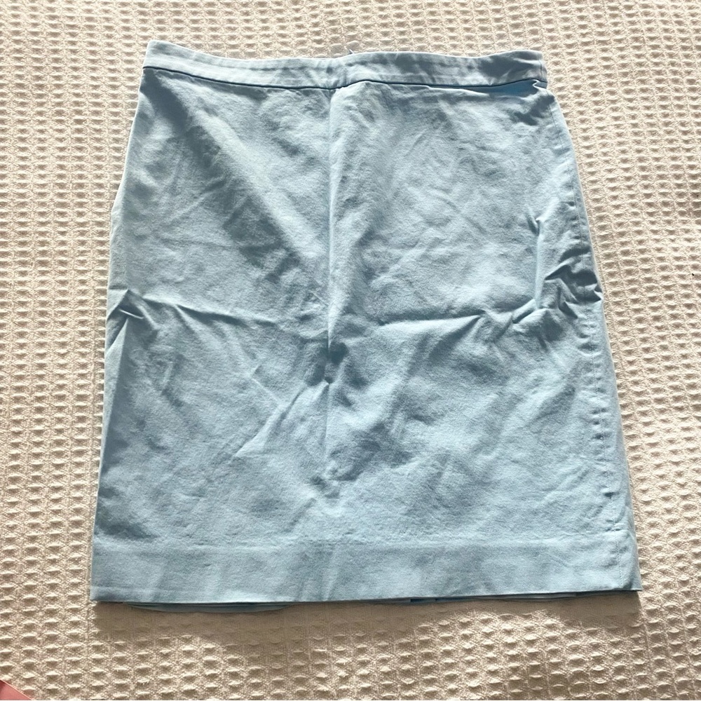 J. Crew No. 2 Pencil® skirt in bi-stretch cotton blend Light Blue size 14